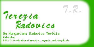 terezia radovics business card